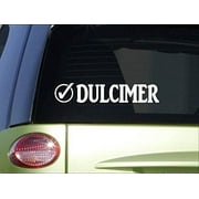 Dulcimer Check *I017* 8" Sticker decal hammer mt. acoustic bluegrass folk music