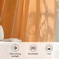 thumbnail image 6 of Orange Ombre Wood Sheer Curtains 72 Inch Length, Light Filtering Voile Curtain Panel, Farmhouse Vintage Gradient Wooden Rod Pocket Drapes Window Treatments for Living Room Bedroom 52"x72", 6 of 9