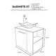 thumbnail image 4 of Gabinete para Baño DECOMOBIL con Lavamanos y Monomando Derecho Blanco, 4 of 4