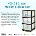 thumbnail image 6 of Open Box Homz Plastic 3 Drawer Med Storage Tower, Blue Drawers/White Frame, 6 of 10