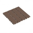 thumbnail image 4 of Miniyam 44 Pcs Interlocking Deck Tiles, 12" x 12", Polypropylene, for Outdoor Balcony Garden Brown, 4 of 8