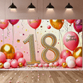 thumbnail image 3 of Sparkling 18th Birthday Banner Backdrop with Glittery Elements Party Decorations Photography Props for Birthday Party Celebrations Happy Birthday Event Background, 3 of 7