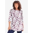 thumbnail image 2 of Roaman's Women's Plus Size Cotton Ultimate Boatneck Tunic With Side Slits, 2 of 6