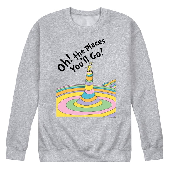 Dr. Seuss - Cat In The Hat - Men's Crew Neck Fleece Pullover