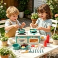 thumbnail image 5 of Rirozkan Play Kitchen Set, Pretend Play Cooking Toys with Stove and Accessories, Cutting Fruits Simulation Game for Interactive Fun, for Family Gathering or Holiday Activity, 5 of 7
