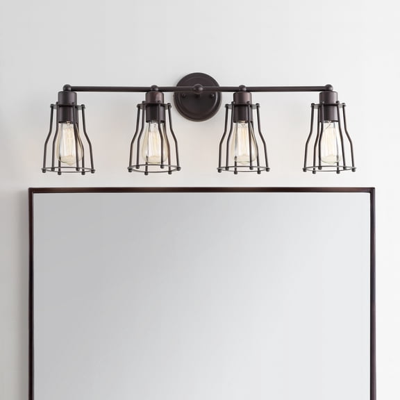 JONATHAN Y Evelyn 29.5" 4-light Metal Vanity Light, Oil Rubbed Bronze