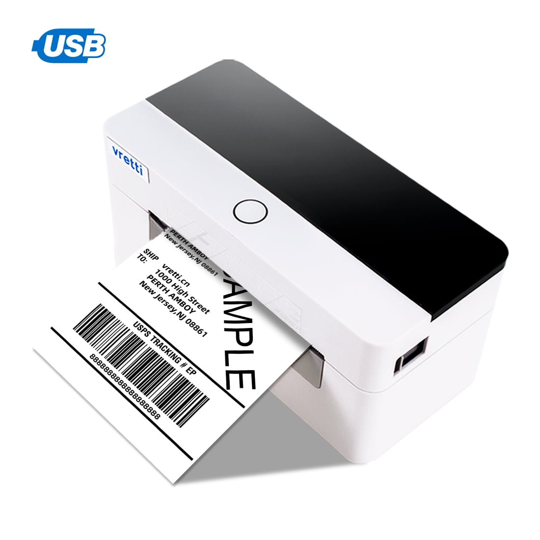 VRETTI USB Shipping Label Printer,Barcode Label for Small Business Windows/MAC. -