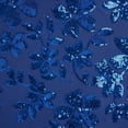 thumbnail image 3 of Zelouf Alaya Floral Sequin On Stretch Mesh  , Sewing, DIY, Crafts Fabric by the Yard, Royal/royal, 10 Yard, 3 of 3