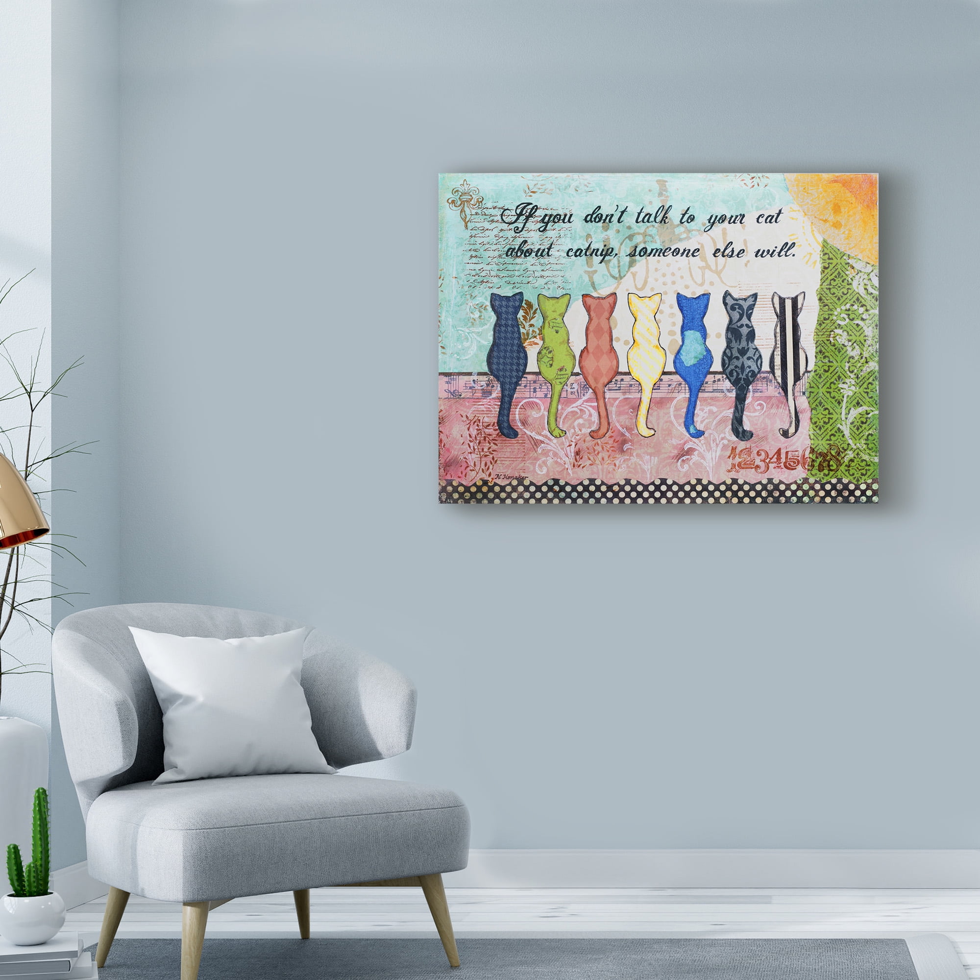 Let Your Art Soar 'Cat Talk' Canvas Art