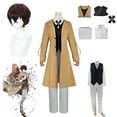 thumbnail image 2 of Disfraz de Cosplay de Anime Bungo Stray Dogs, Dazai Osamu, Chaqueta larga, traje de abrigo, cortavientos para adultos, ropa de Halloween y Navidad, 2 of 4