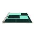 thumbnail image 2 of Ahgly Company Machine Washable Indoor Rectangle Abstract Turquoise Blue Contemporary Area Rugs, 4' x 6', 2 of 4