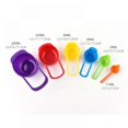 thumbnail image 2 of Colored Plastic Measuring Cups, Measuring Spoons, 6-piece Set, Kitchen Baking, Cooking, Measuring Liquids, And Dry Ingredients Gadgets, 2 of 5