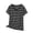 Gray, variant on Summer Tops for Women V-Neck Short Sleeve Striped Basic Casual Vacation Beach Loose Tshirt, White S
