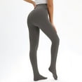 thumbnail image 4 of Leggings extra grandes de forro polar con perlas gruesas para mujer - Medias cálidas por encima de la rodilla para otoño/invierno Pantalones de mujer, 4 of 9