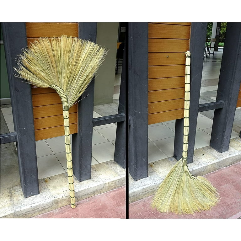  Handmade,Natural Grass Asian, Whisk Broom Thai, Handle