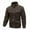 Coffee Jacket for Men, variant on Men's Stand-Collar Jacket Asymmetrical Zip Multi-Pocket Sleek Outerwear for Daily & Casual Green S