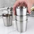 thumbnail image 3 of ENJOYW 175ML Tasse à Eau Résistant à la Chaleur en Acier Inoxydable Minimaliste Double Couche Conception Tasse à Boire Fournitures Ménagères Tasse à Eau, 3 of 7