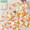 thumbnail image 3 of Paquete de 1200 Lentejuelas en Forma de Concha, 100g Lentejuelas Sueltas [Naranja AB], 3 of 6