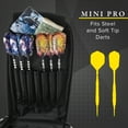 thumbnail image 2 of Casemaster Mini Pro Leatherette Dart Case, Holds 7 Darts and Accessories, Black, 2 of 6