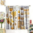 thumbnail image 3 of Hand Painted Bee Curtains, Vintage Hand Painted Bee Honey Hive Beehive and Sweet Honey Lettering, Boy Girl Bedroom Kitchen Window Trim Curtains, 2 Panel Set, 52x84 Inches., 3 of 6