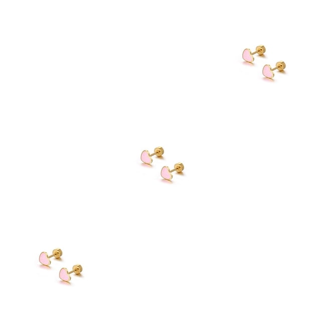 Minnieouse 2 uds tornillo femenino Mini exquisito corazón temperamento moda encantadores pendientes aniversario joyería rosa Type1 NO1
