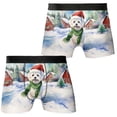 thumbnail image 3 of Hello Winter Maltese Frosty Morning Walk Welcome Snowy Christmas All Over Print Boxer Briefs Underwear for Men Dad Maltese Dog Lover Gifts Idea - 02018, 3 of 6