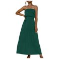 thumbnail image 2 of Gspmoly Summer Dresses, Women'S Spring and Summer Open Back Ruffle Solid Casual Sleeveless Straight Shoulder Dress Cocktail Dresses Clearance, 2 of 9