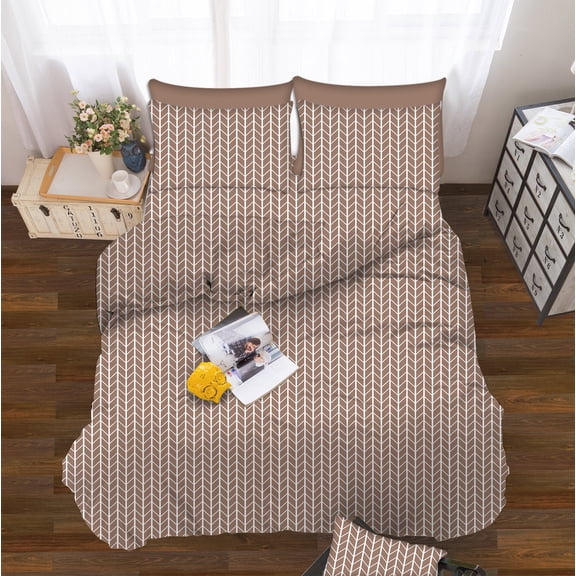 Elegant Comfort Wrinkle Free 1500 Series Sheet set , Queen Taupe Blue