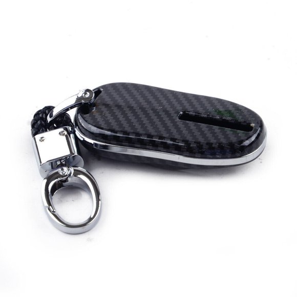 Carbon Fiber Black Key Fob Shell Fits for Tesla Model 3 S 12-19 ABS)-