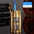 thumbnail image 1 of Retro Metal Transparent Fuel Container Torch Windproof Butane Gas Lighter Gift for Men Cigarette Accessories Cigar Lighter Smoking Lighter, 1 of 5