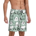 thumbnail image 2 of Kdxio Puppy Print Mens Sleep Shorts Bottoms Soft Comfy Pajama Wear Pants with Drawstring Pockets, 2 of 7