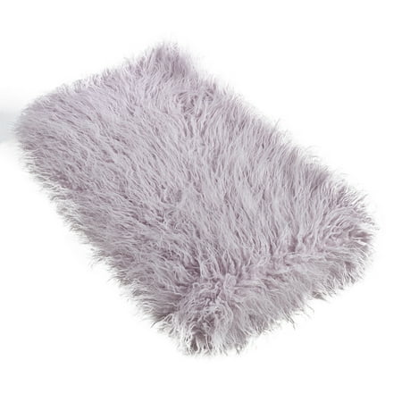 Fennco Styles Sevan Faux Mongolian Fur Shaggy Fluffy Throw Blanket, 50" x 60", 8 Colors