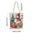 thumbnail image 3 of Christmas Tote Bag, Christmas Canvas Tote Bags Gifts for Women Girls, Winter Reusable Grocery Shopping Bag (B), 3 of 6