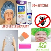 Lice Treatment Head Cap & Comb - Get Rid Of Lice Quickly – Stainless Steel Lice Comb Included, Plastic Comb, Cap & Sprayer Included – 60 Minute Treatment