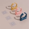 thumbnail image 2 of Nvzi Soporte minimalista para secador de pelo doméstico de 3 piezas, estante de almacenamiento de conducto de viento multifuncional, sin perforaciones, sin rastro (rosa), 2 of 5