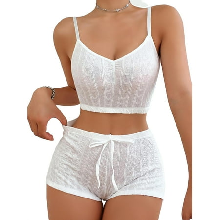 

Women Plain Sexy Sets White Sexy Lingerie L