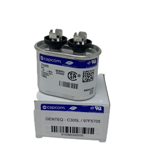 GE Genteq Capacitor round 35/3 uf MFD 370 volt 97F9472