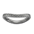 thumbnail image 1 of Sterling Silver Stackable Expressions Polished Black-plate Wave Ring Size 6, 1 of 3
