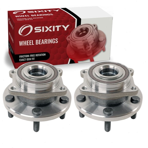 2 pc Sixity Front Wheel Bearing Hub Assembly compatible with Dodge Caliber 2009