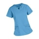 thumbnail image 2 of Top exfoliante para mujer, top exfoliante de uniforme de enfermera, ropa de trabajo profesional cómoda, top exfoliante de enfermería para tienda de Azul claro L, 2 of 8