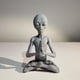 thumbnail image 5 of Escultura de arte de jardín, estatua meditadora, figuras extraterrestres para decoración de interiores, exteriores, hogar, oficina, jardín y césped, 5 of 7