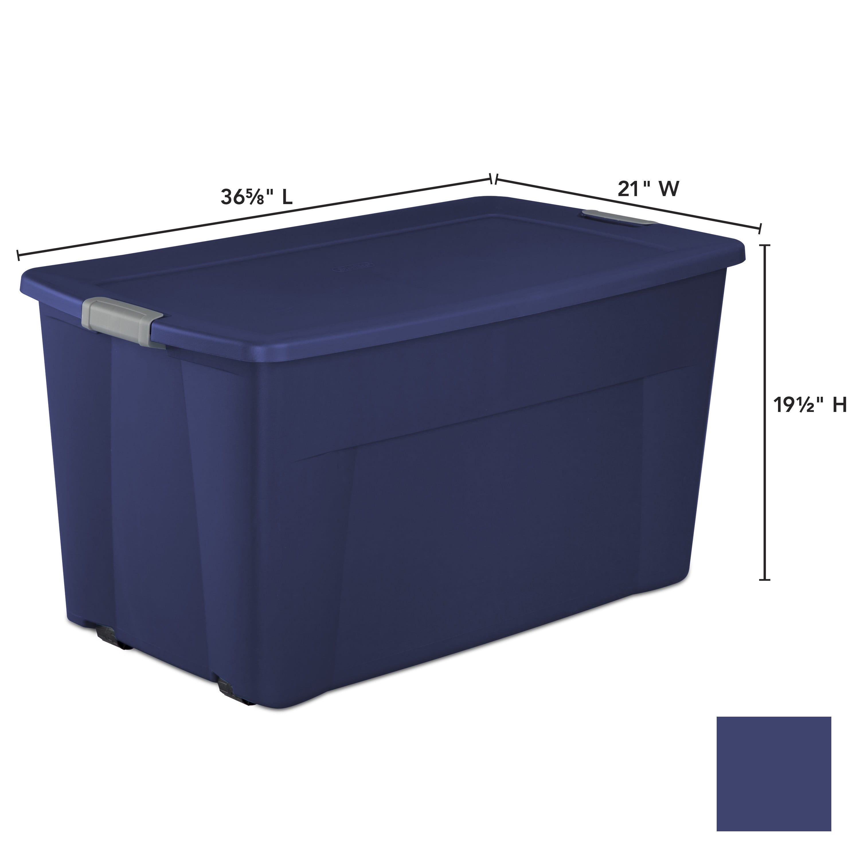 Plastic Storage Box 2 Wheels 190 Litres Extra Large - Black Heavy