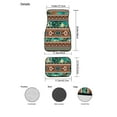 thumbnail image 7 of Renewold Car Floor Mats 4 Pack Universal Fit Front & Rear Rubber Auto Rugs Full Set, Car Interior Decoration for SUV Van Truck Sedan, Southwest American Tribal Leopard Print Teal Brown, 7 of 7
