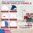 thumbnail image 3 of PENNZONI Drum Shield, Comes w/ 4 Panels & Living Hinges, 6 ft Clear Acrylic Panels, 3 of 18