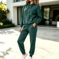 thumbnail image 4 of ZUBMGKTE Outfit Sets for Women 2 Piece Sets Winter Casual Tracksuit Long Sleeve Lounge Set Outfits with Pockets Fashion Fall Clothes, 4 of 7
