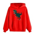 thumbnail image 6 of Vividxx Boys Hoodies Dinosaur Print Long Sleeve Hooded Pullover With Pocket Pullover Tops For Fall Winter Streetwear 6-7 Years, 6 of 6
