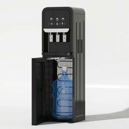 TABU Water Cooler, Bottom Loading Water Dispenser,Hot/Cold/Room Temperature,3 or 5 Gallon,Black