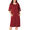Wine Red, variant on Ekouaer Women Zipper Robe Short Sleeve Duster Housecoat Short Bathrobes Zip Front Nightgown with Pockets