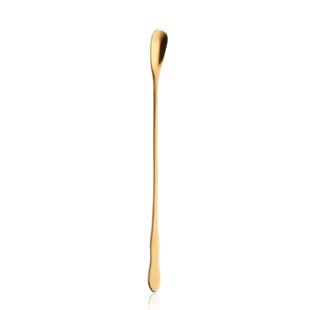 Billuyoard Cuchara mezcladora de acero inoxidable con mango largo, cucharilla colorida para el hogar, cucharas para revolver, restaurante, tienda de té de Type3 NO3 Billuyoard HA010227-02