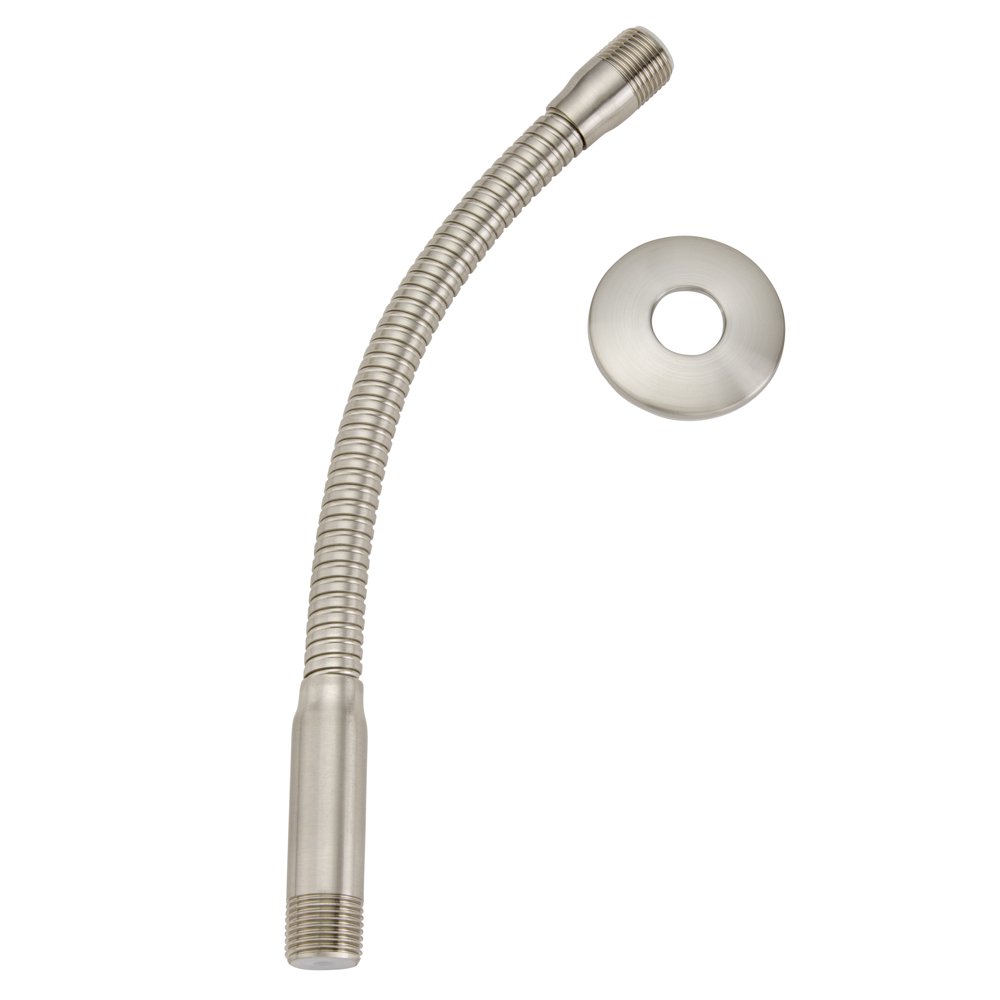 Keeney K780BN Stylewise Flexible Shower Arm with Flange, Brushed Nickel